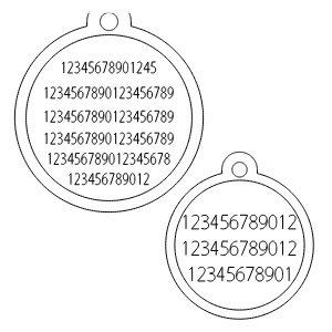 Red Dingo Dog ID Tag Engraving Examples